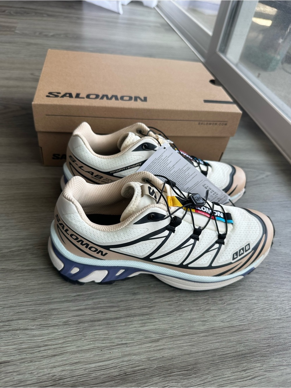 Salomon XT-6 vanilla ice/Oxford tan/heron sneakers